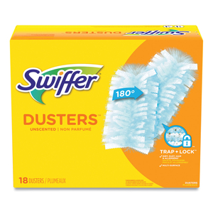REFILL DUSTERS, DUST LOCK FIBER, 2" X 6", LIGHT BLUE, 18/BOX, 4 BOXES/CARTON by Swiffer