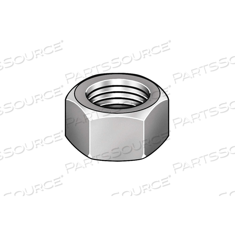 HEX NUT, #4-40 THREAD, 1/4 IN HEX WD, 3/32 IN HEX HT, STEEL, NOT GRADED, ZINC PLATED by Fabory