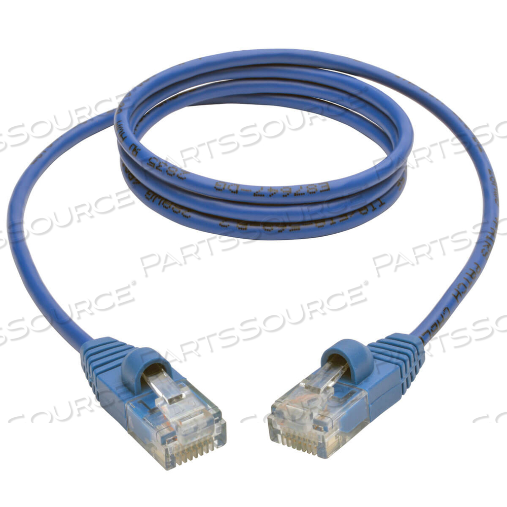 ETHERNET CABLE, CAT5E 350 MHZ SNAGLESS MOLDED SLIM (UTP) (RJ45 M/M), BLUE, 3 FT by Tripp Lite