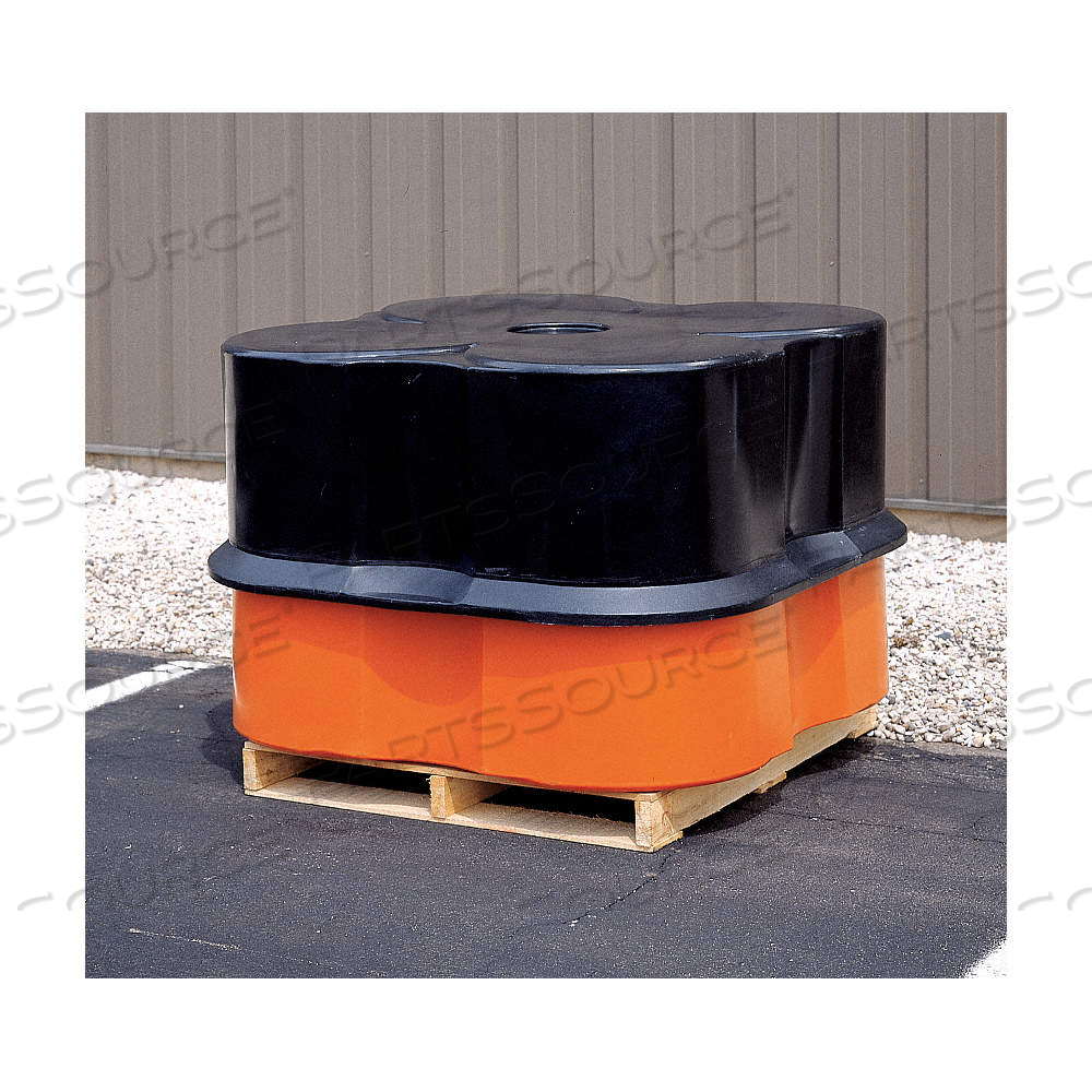 DRUM SPILL CONTAINER, 55 GAL SPILL CAPACITY, 3,600 LB LOAD CAPACITY, BLACK by Approved Vendor DRUM SPILL CONTAINER, 55 GAL SPILL CAPACITY, 3,600 LB LOAD CAPACITY, BLACK by Approved Vendor