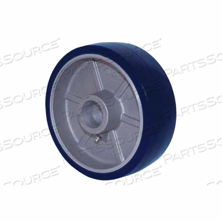 8" X 2" URETHANE ON ALUMINUM WHEEL WITH ROLLER BEARING FOR 1/2" AXLE by RWM