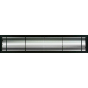 AG10 SERIES 4" X 12" SOLID ALUM FIXED BAR SUPPLY/RETURN AIR VENT GRILLE, BLACK-MATTE by Giumenta Corp-Architectural Grille