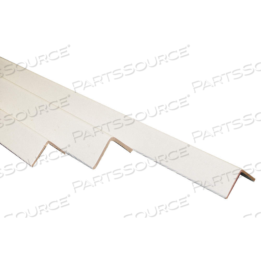 EDGE PROTECTOR, 3 IN WD, 3 IN DP, 24 IN LG, 0.23 IN THICK, WHITE, PAPERBOARD by Approved Vendor