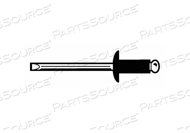 BLIND RIVET,2 1/10" L,0.156" DIA0, INCH, 2 3/32 IN OVERALL LG, 51/64 IN BODY LG, DOME by Fabory BLIND RIVET,2 1/10" L,0.156" DIA0, INCH, 2 3/32 IN OVERALL LG, 51/64 IN BODY LG, DOME by Fabory