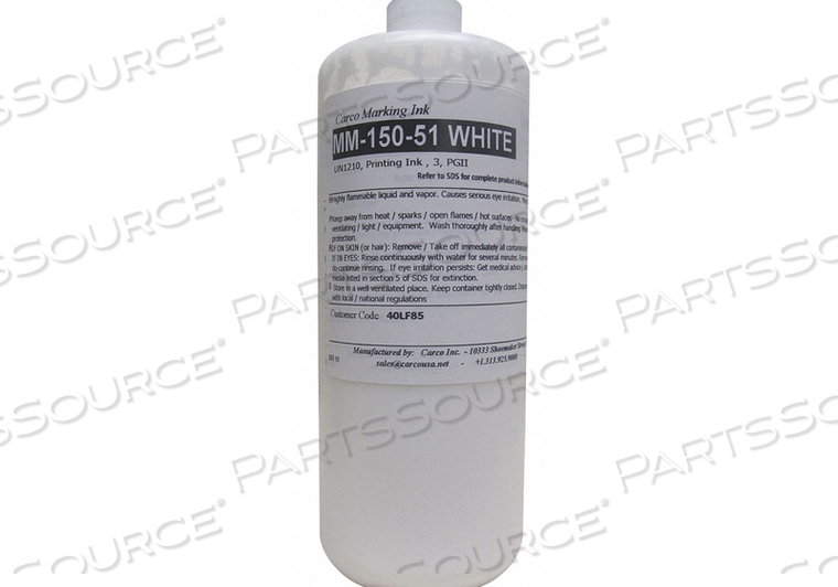MARKING INK PIGMENT WHITE 30 TO 60 SEC by Carco