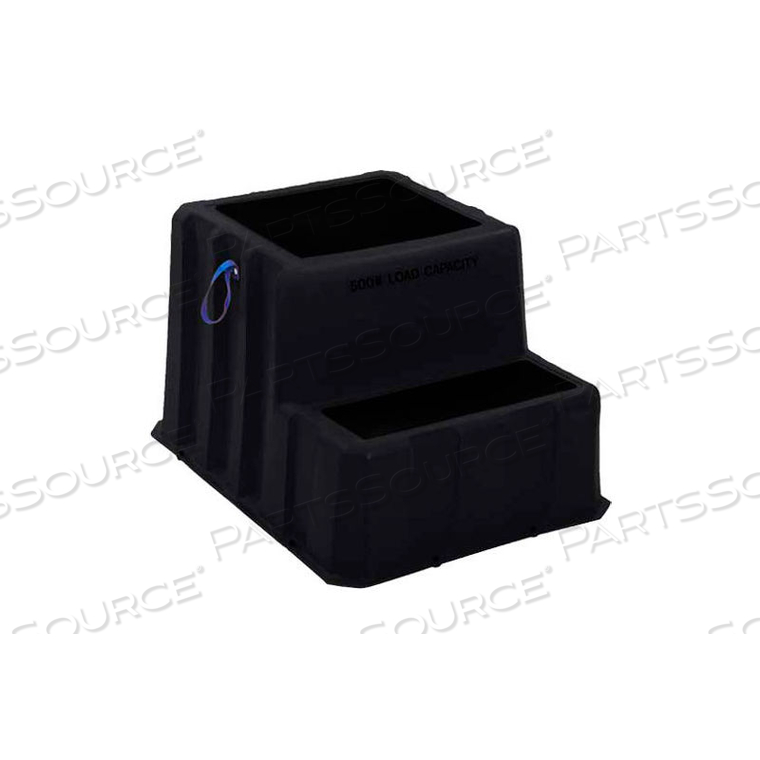 2 STEP NESTABLE PLASTIC STEP STAND - BLACK 26"W X 33"D X 20"H by US Roto Molding 2 STEP NESTABLE PLASTIC STEP STAND - BLACK 26"W X 33"D X 20"H by US Roto Molding