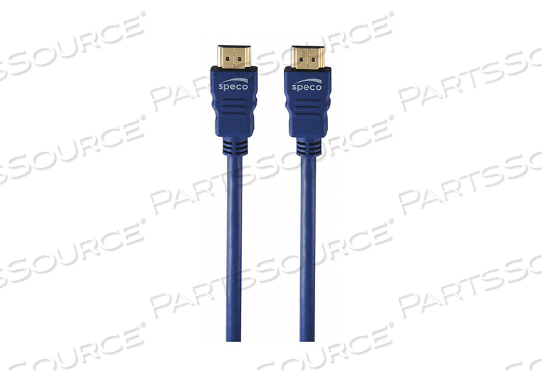 HDMI CABLE, CABLE COLOR BLUE, OVERALL LENGTH 25 FT, COAXIAL CABLE TYPE NOT APPLICABLE, CONDUCTOR GAUGE 32 AWG, FOR USE WITH AUDIO-VISUAL EQU by Speco Technologies