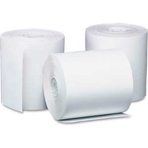 SINGLE-PLY THERMAL CASH REGISTER/POS ROLLS, 3-1/8"X119', WHITE, 50 ROLLS/CTN by PM Company