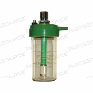 REUSABLE BOTTLE HUMIDIFIER WITH FLOWMETER, INLET FILTER AND INLET EXTENSION, GREEN CAP 