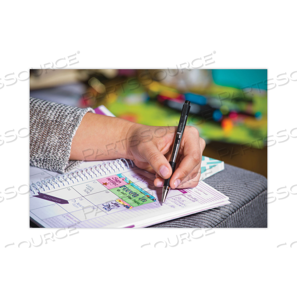 F-301 BALLPOINT PEN, RETRACTABLE, FINE 0.7 MM, BLACK INK, STAINLESS STEEL/BLACK BARREL by Zebra Pen Corporation