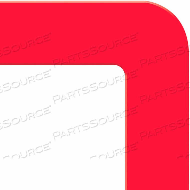 FLOOR MARKING SHAPE, 6"X6" ROUNDED CORNER, RED by Accuform Manufacturing, Inc.