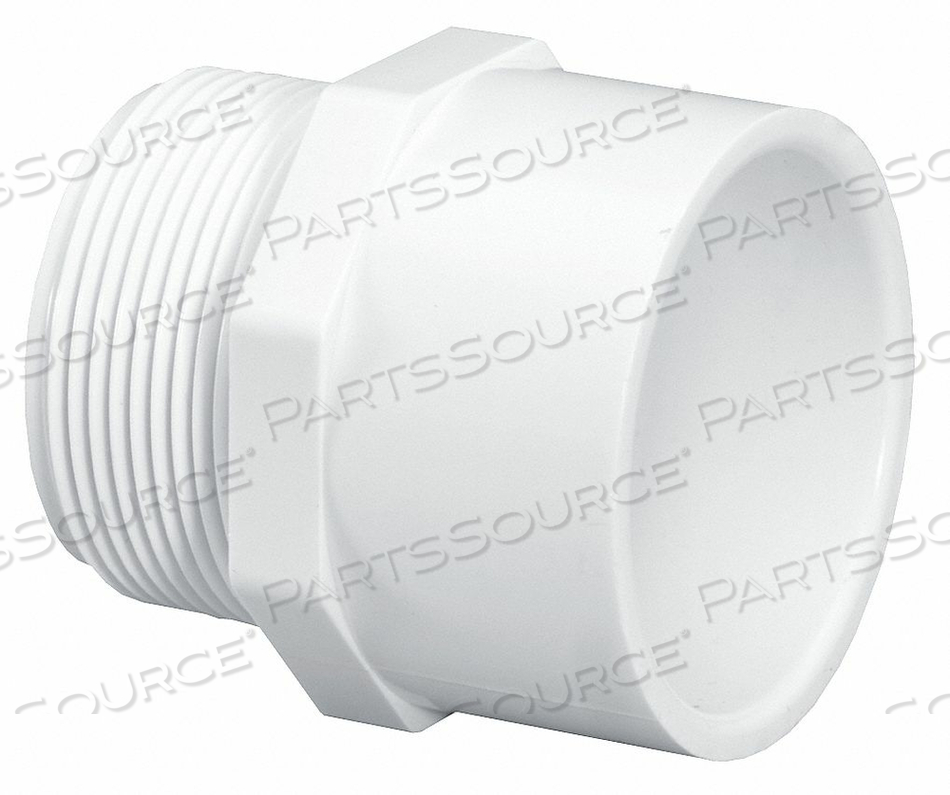 MALE ADAPTER, 1 IN X 1 IN FITTING PIPE SIZE, SCHEDULE 40, MALE NPT X FEMALE SOCKET, 450 PSI, WHITE by Lasco MALE ADAPTER, 1 IN X 1 IN FITTING PIPE SIZE, SCHEDULE 40, MALE NPT X FEMALE SOCKET, 450 PSI, WHITE by Lasco