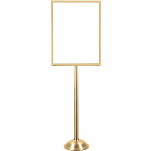 TENSATOR SIGN FRAME STAND TRADITIONAL BASE 22X28" SATIN BRASS by Tensator