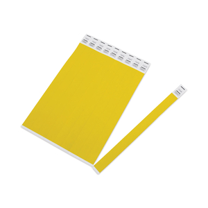 CROWD MANAGEMENT WRISTBANDS, SEQUENTIALLY NUMBERED, 10" X 0.75", YELLOW, 100/PACK by Advantus