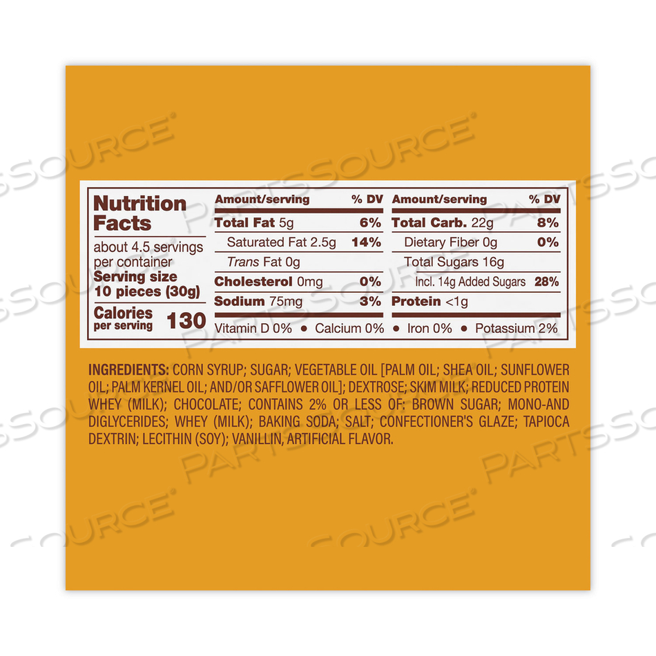 CARAMEL CHOCOLATE CANDY, 5 OZ PACK, 12/BOX 