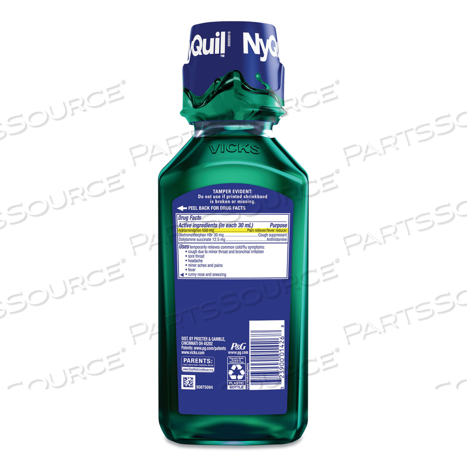 NYQUIL COLD AND FLU NIGHTTIME LIQUID, 12 OZ BOTTLE by Vicks NYQUIL COLD AND FLU NIGHTTIME LIQUID, 12 OZ BOTTLE by Vicks