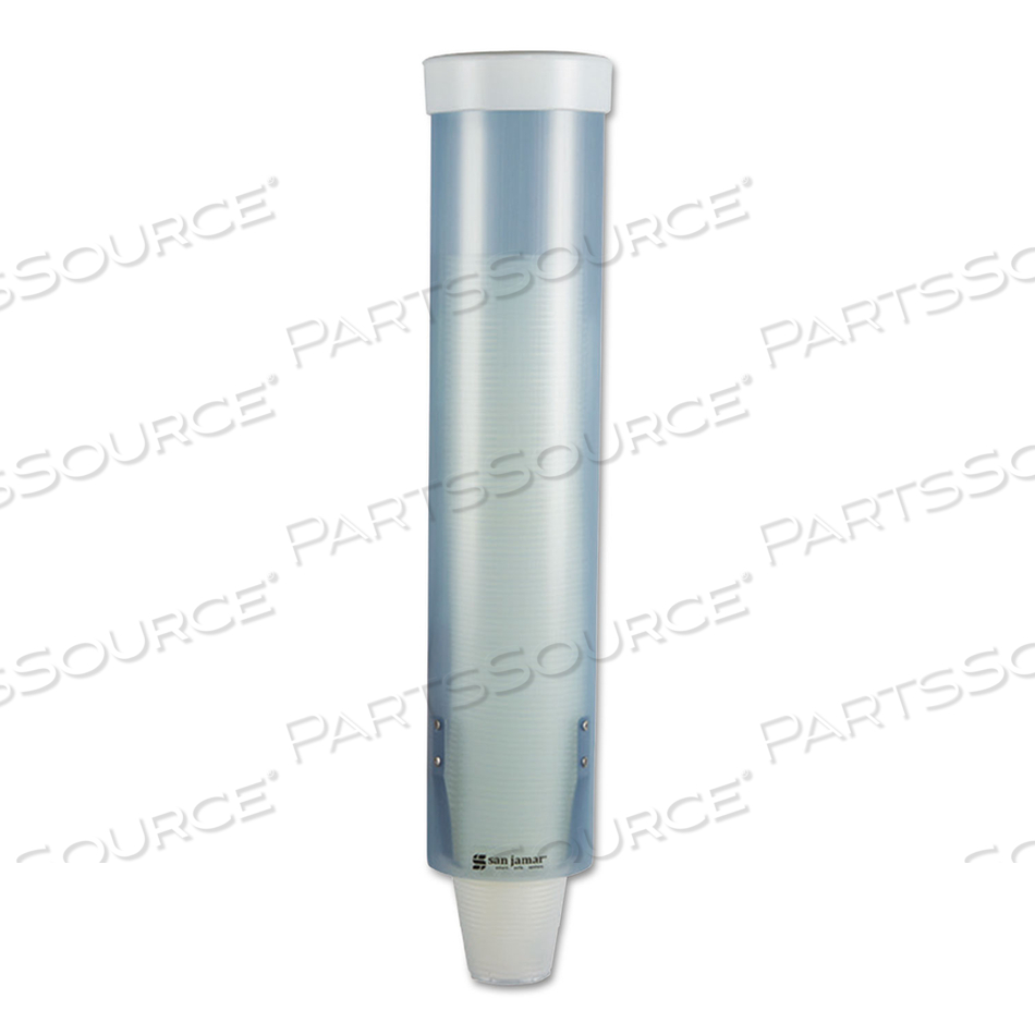 ADJUSTABLE FROSTED WATER CUP DISPENSER, FOR 4 OZ TO 10 OZ CUPS, BLUE by San Jamar