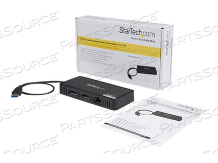 USB 3.0 MINI DOCK WITH DUAL MONITOR DISPLAYPORT 4K 60HZ / GIGABIT ETHERNET - DIS by StarTech.com Ltd.