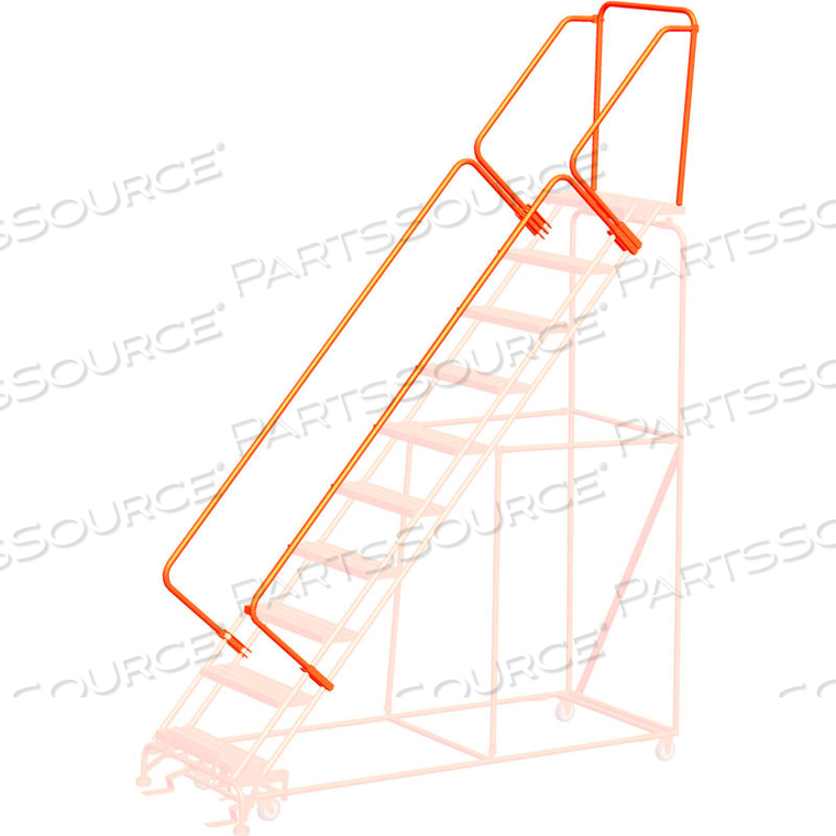 CAL-OSHA 42" HANDRAIL KIT FOR 5 TO 9 STEPS - ORANGE by Ballymore