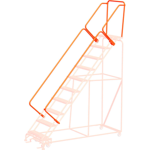 CAL-OSHA 42" HANDRAIL KIT FOR 5 TO 9 STEPS - ORANGE by Ballymore