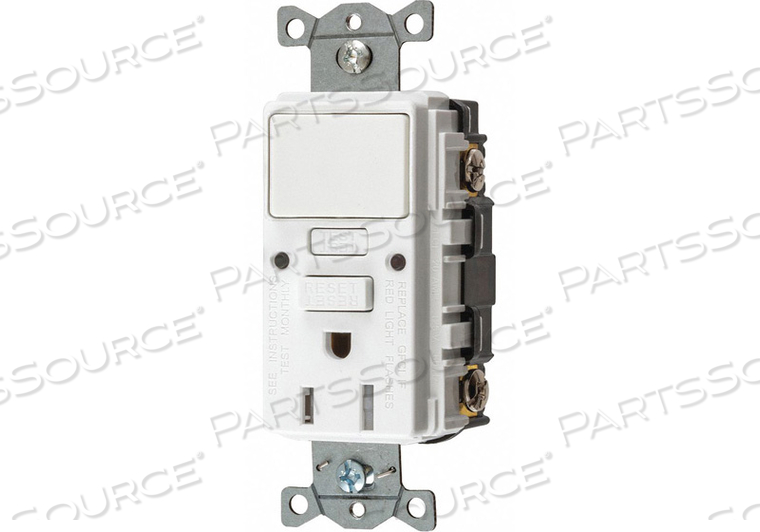 GFCI RCEPTCLE COMMER. 15A 0.5 HP by Hubbell Incorporated, Wiring Device-Kellums GFCI RCEPTCLE COMMER. 15A 0.5 HP by Hubbell Incorporated, Wiring Device-Kellums