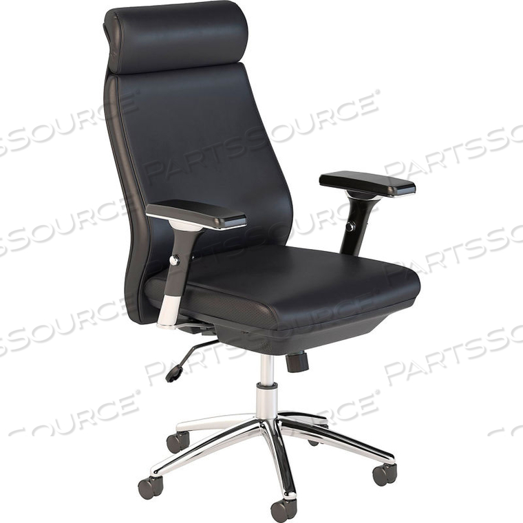 EXECUTIVE OFFICE CHAIR - LEATHER - HIGH BACK - BLACK - METROPOLIS SERIES by Bush Industries EXECUTIVE OFFICE CHAIR - LEATHER - HIGH BACK - BLACK - METROPOLIS SERIES by Bush Industries