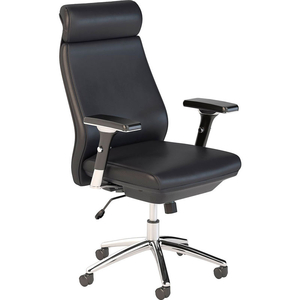 EXECUTIVE OFFICE CHAIR - LEATHER - HIGH BACK - BLACK - METROPOLIS SERIES by Bush Industries