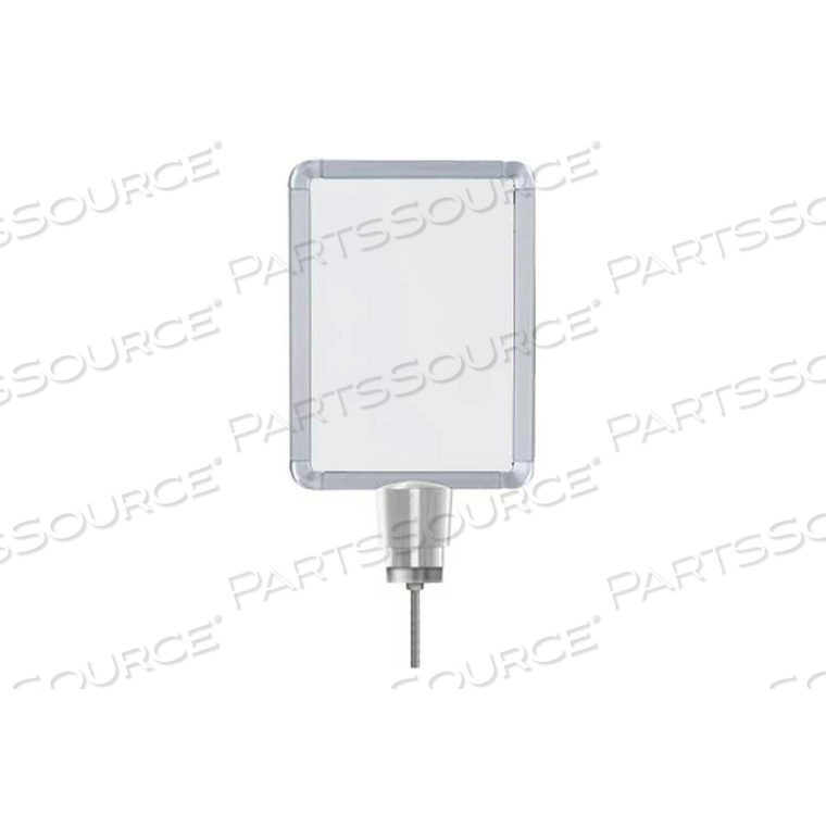 VERTICAL DRUM TOP POST SIGN FRAME, 8.5" X 11", SATIN by Lavi
