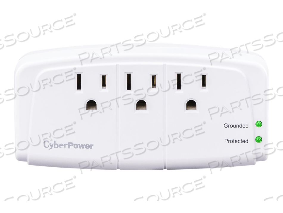 ESSENTIAL CSB300W, SURGE PROTECTOR, AC 125 V, OUTPUT CONNECTORS: 3 by CyberPower