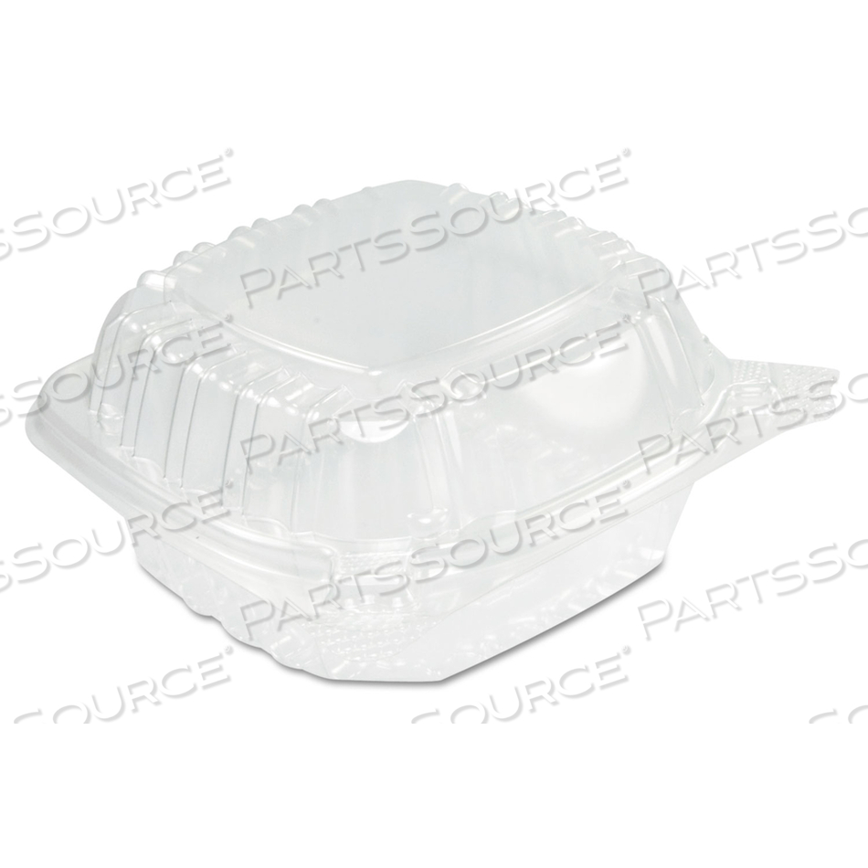 CLEARSEAL HINGED-LID PLASTIC CONTAINERS, SANDWICH CONTAINER, 13.8 OZ, 5.4 X 5.3 X 2.6, CLEAR, PLASTIC by Dart Container Corporation