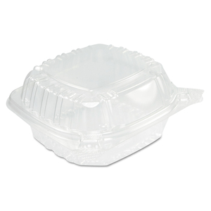 CLEARSEAL HINGED-LID PLASTIC CONTAINERS, SANDWICH CONTAINER, 13.8 OZ, 5.4 X 5.3 X 2.6, CLEAR, PLASTIC, 500/CARTON by Dart Container Corporation CLEARSEAL HINGED-LID PLASTIC CONTAINERS, SANDWICH CONTAINER, 13.8 OZ, 5.4 X 5.3 X 2.6, CLEAR, PLASTIC, 500/CARTON by Dart Container Corporation