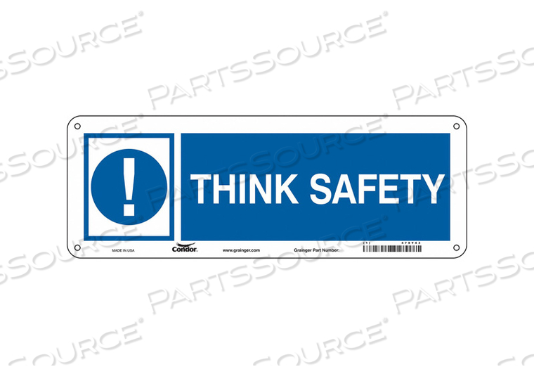 SAFETY SIGN 14 WX5 H 0.032 THICKNESS 