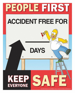 SAFETYPOSTER.COM S1119LWS Simpsons Safety Poster,Report It,ENG 