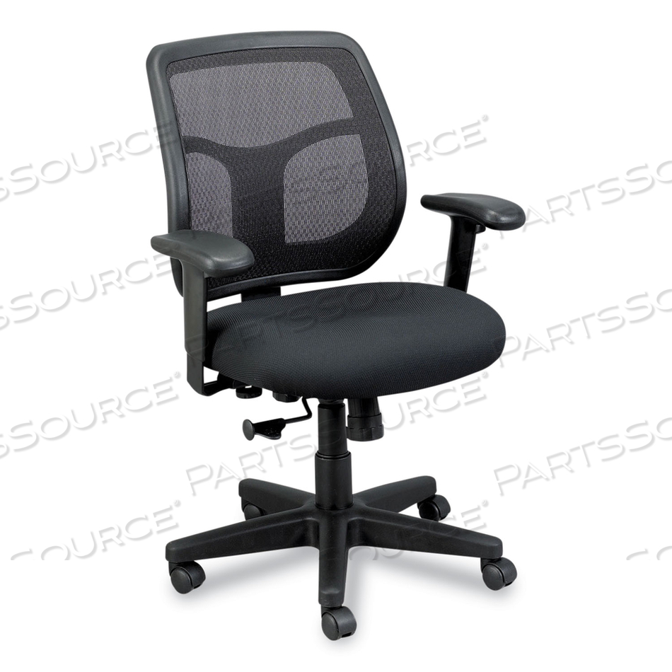 APOLLO MID-BACK MESH CHAIR, 18.1" TO 21.7" SEAT HEIGHT, BLACK APOLLO MID-BACK MESH CHAIR, 18.1" TO 21.7" SEAT HEIGHT, BLACK
