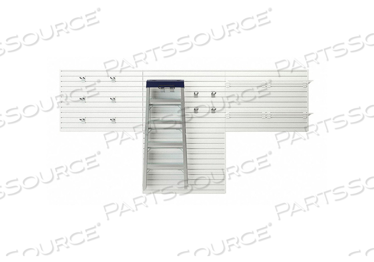 SLATWALL KIT 36 H 96 W WHITE by Flow Wall SLATWALL KIT 36 H 96 W WHITE by Flow Wall