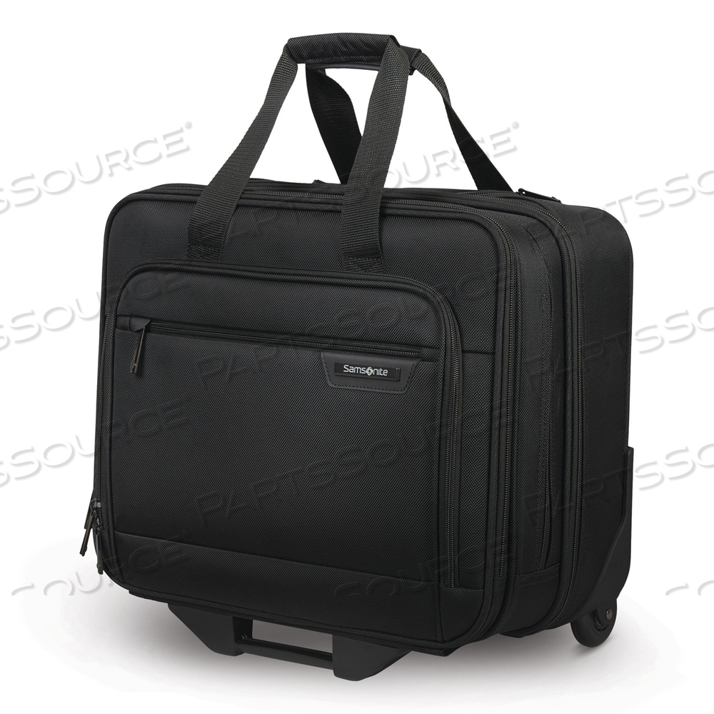 ROLLING BUSINESS CASE, FITS DEVICES UP TO 15.6", POLYESTER, 16.54 X 8 X 9.06, BLACK 