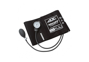 POCKET ANEROID SPHYGMOMANOMETER, +/-3 MM HG AT 50 DEG F, NYLON CUFF, BLACK, ADULT PATIENT, 13 CUFF, 40 TO 66 CM CUFF, THIGH TARGET by American Diagnostic Corporation (ADC)