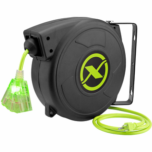 FLEXZILLA ZILLAREEL 50' 14-3 AWG ELECTRICAL CORD REEL RETRACTABLE SPRING DRIVEN by Legacy