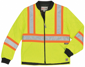 HI-VIS JACKET POLYESTER FLO GREEN 4X by Tough Duck