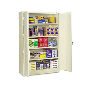 ASSEMBLED JUMBO STEEL STORAGE CABINET, 48W X 18D X 78H, PUTTY by Tennsco Corp.