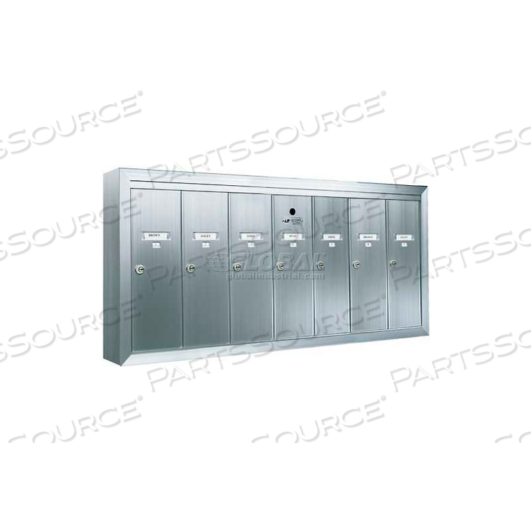 SURFACE MOUNT VERTICAL SERIES, 7 DOOR MAILBOX, ANODIZED ALUMINUM by Florence Manufacturing Company SURFACE MOUNT VERTICAL SERIES, 7 DOOR MAILBOX, ANODIZED ALUMINUM by Florence Manufacturing Company
