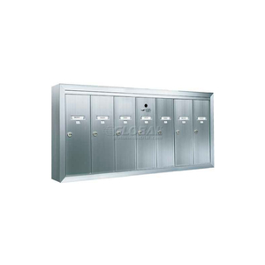 SURFACE MOUNT VERTICAL SERIES, 7 DOOR MAILBOX, ANODIZED ALUMINUM by Florence Manufacturing Company SURFACE MOUNT VERTICAL SERIES, 7 DOOR MAILBOX, ANODIZED ALUMINUM by Florence Manufacturing Company