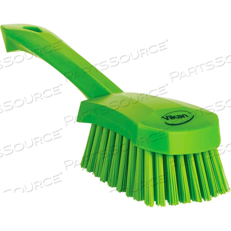 VIKAN SHORT HANDLE SCRUBBING BRUSH- STIFF, LIME by Vikan