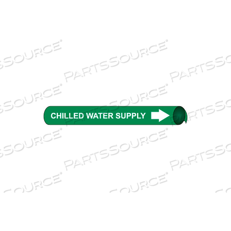 PRECOILED AND STRAP-ON PIPE MARKER - CHILLED WATER SUPPLY by National Marker Company