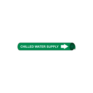 PRECOILED AND STRAP-ON PIPE MARKER - CHILLED WATER SUPPLY by National Marker Company