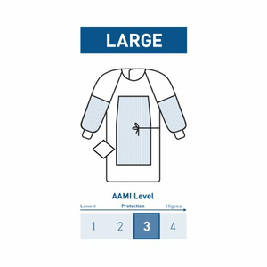 FABRIC REINFORCED SURGICAL GOWN WITH TOWEL by McKesson