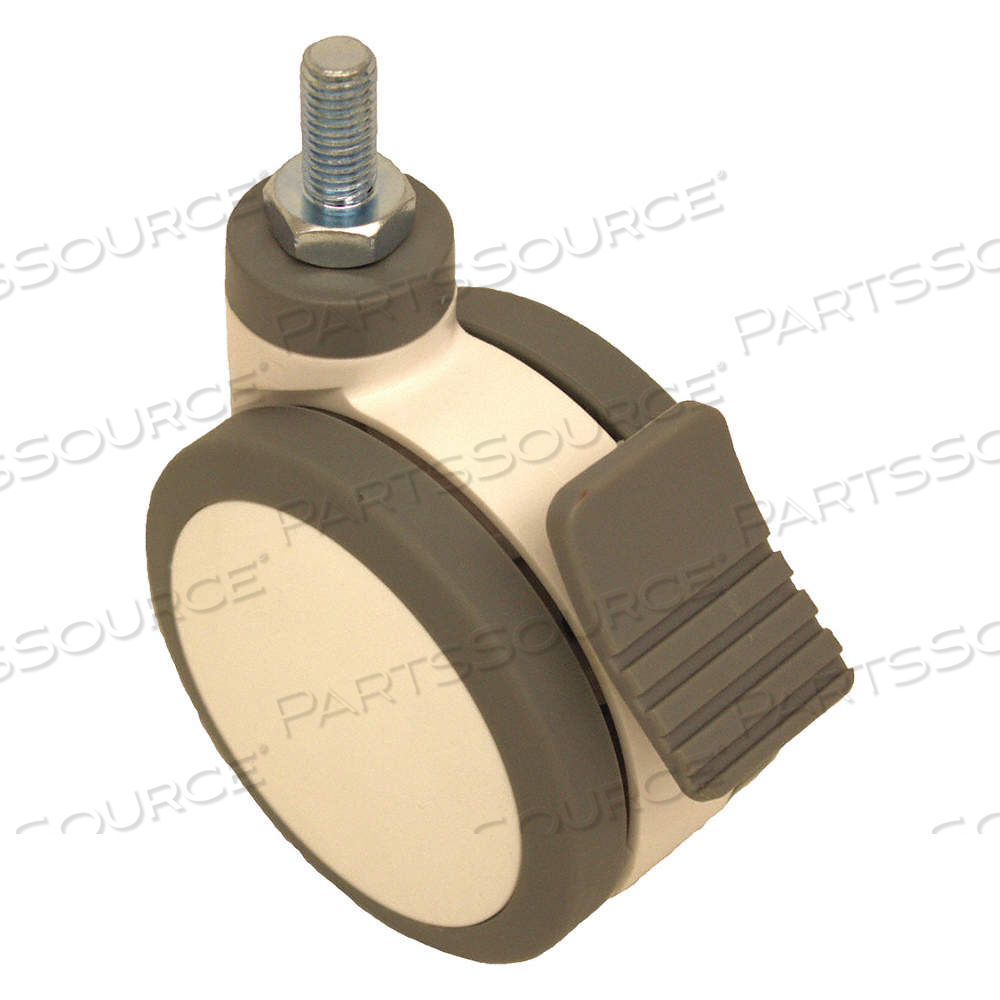 TWIN-WHEEL THREADED STEM CASTER, 3 15/16 IN WHEEL DIA., 220 LB, 5 1/8 IN MOUNTING HT by Approved Vendor
