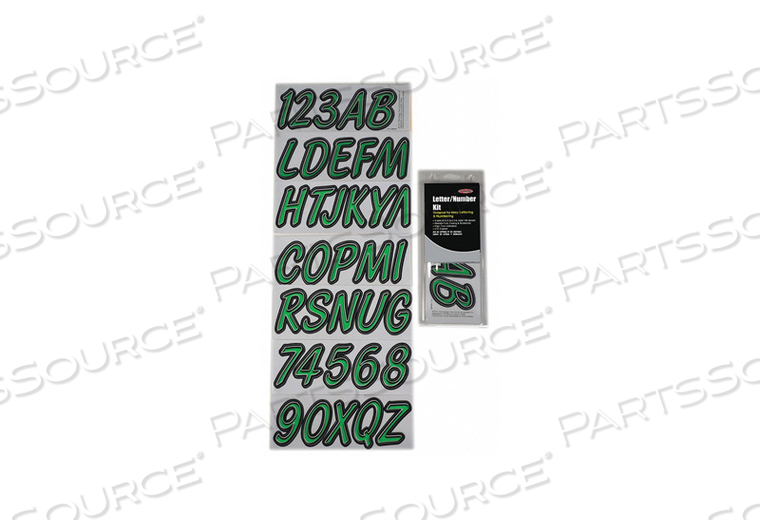 NUMBER AND LETTER COMBO KIT LIGHT GREEN by Hardline Products NUMBER AND LETTER COMBO KIT LIGHT GREEN by Hardline Products
