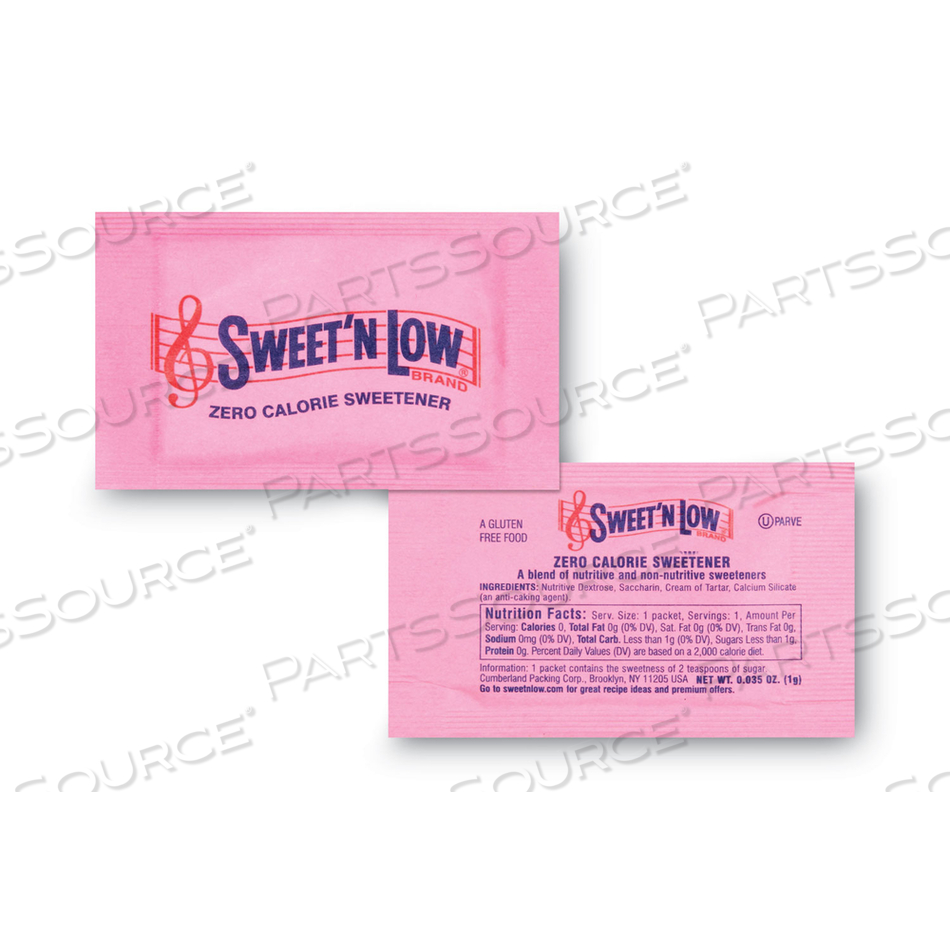ZERO CALORIE SWEETENER, 1 G PACKET, 400 PACKET/BOX by SWEET'N LOW