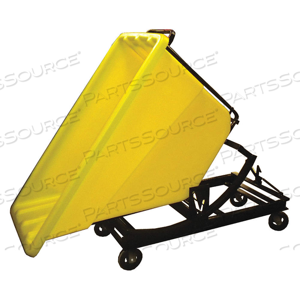 SELF DUMPING HOPPER, STD HOPPER, PLASTIC, CASTERS INCLUDED, LEVER, YELLOW by Approved Vendor SELF DUMPING HOPPER, STD HOPPER, PLASTIC, CASTERS INCLUDED, LEVER, YELLOW by Approved Vendor